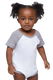 Rabbit Skins RS4430 - Infant Baseball Bodysuit - White / Vintage Heather