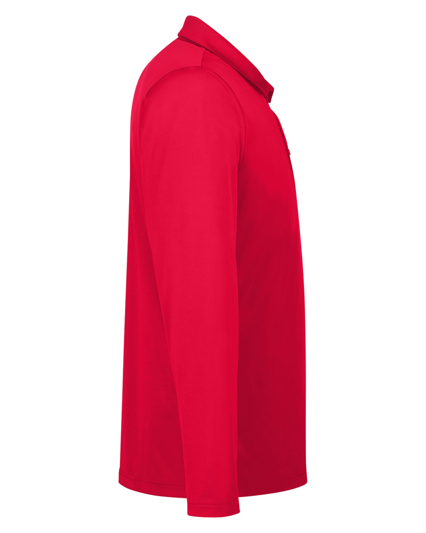 Men's Zone Performance Long Sleeve Polo - Sport Red