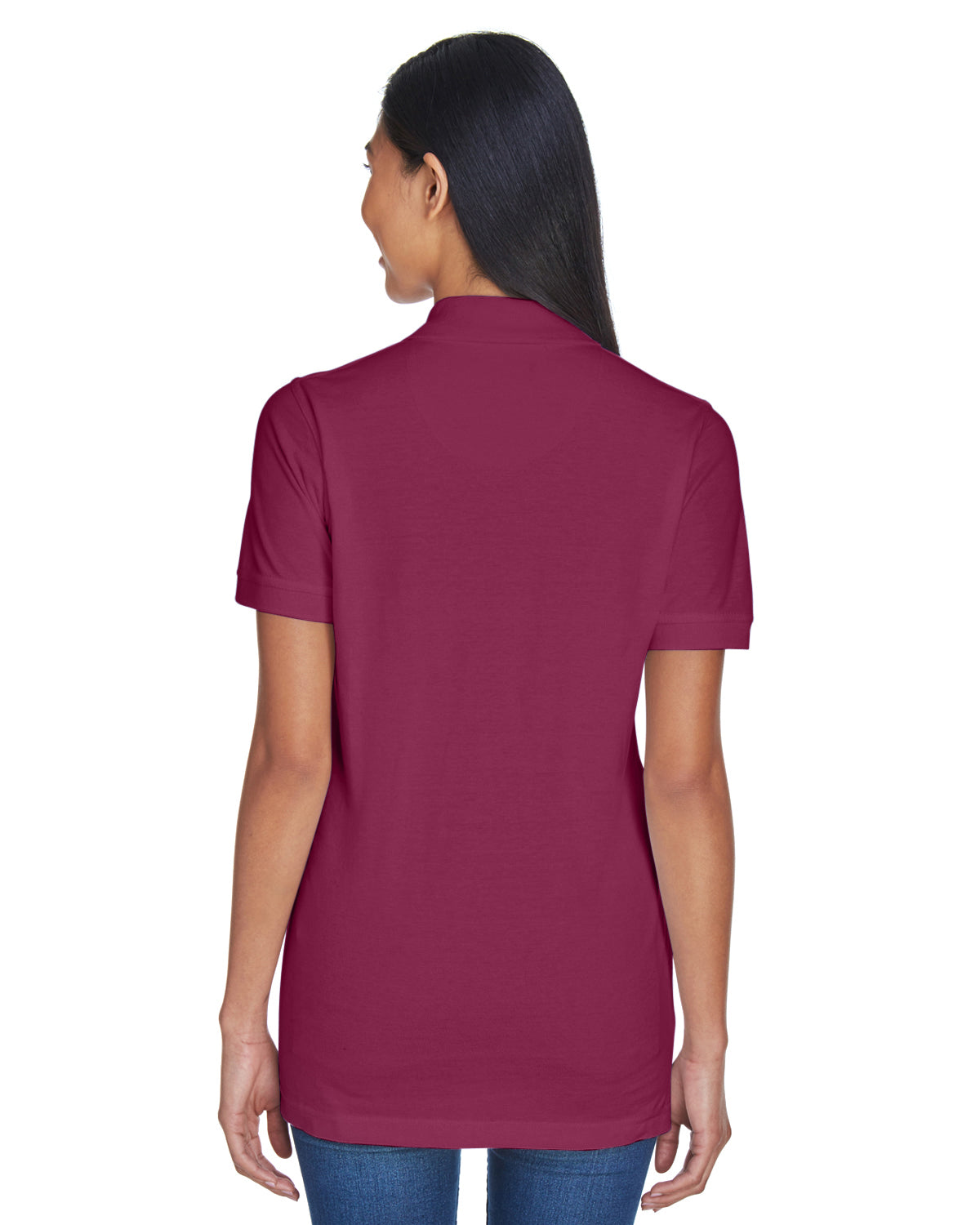 Women's Classic Piqué Polo - Burgundy
