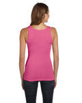 Women's Sheer Mini Rib Tank - Very Pink