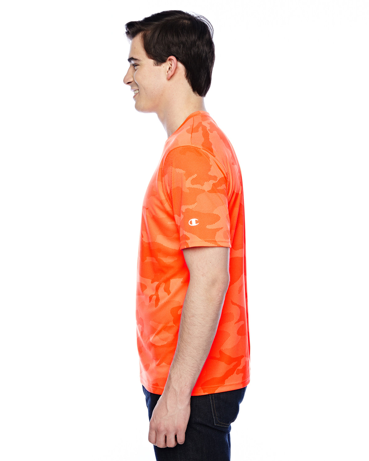 Unisex Double Dry® Interlock T-Shirt - Safety Orange Camo