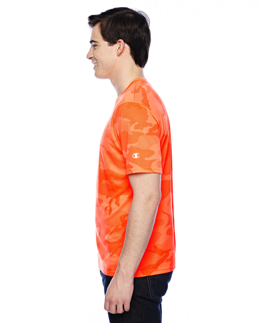 Unisex Double Dry® Interlock T-Shirt - Safety Orange Camo