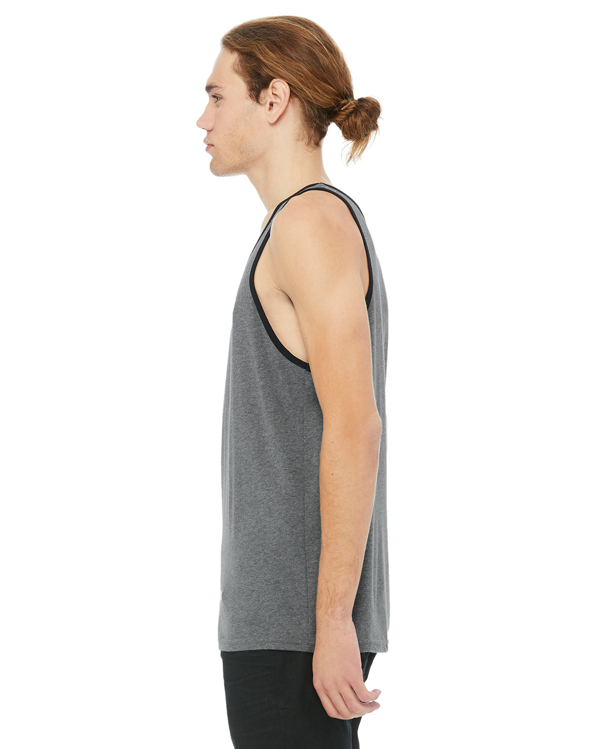 Unisex Jersey Tank - Heather Deep / Black
