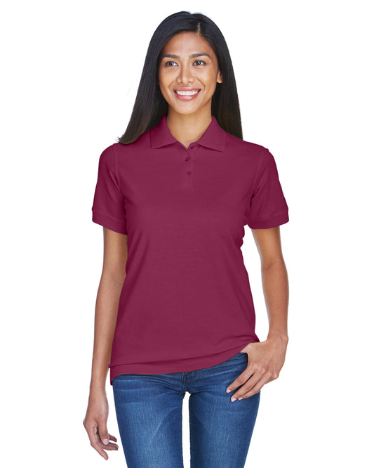 Women's Classic Piqué Polo - Burgundy