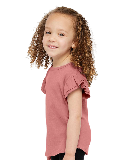 Toddler Flutter Sleeve T-Shirt - Mauvelous