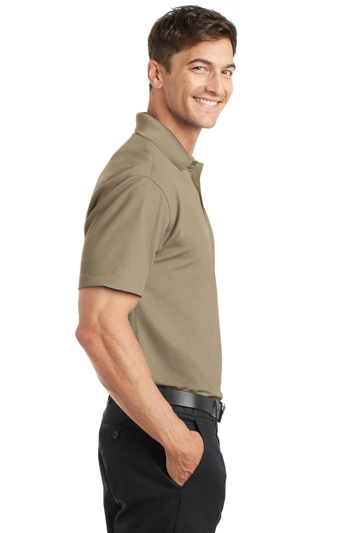 Unisex Dry Zone Grid Polo - Tan
