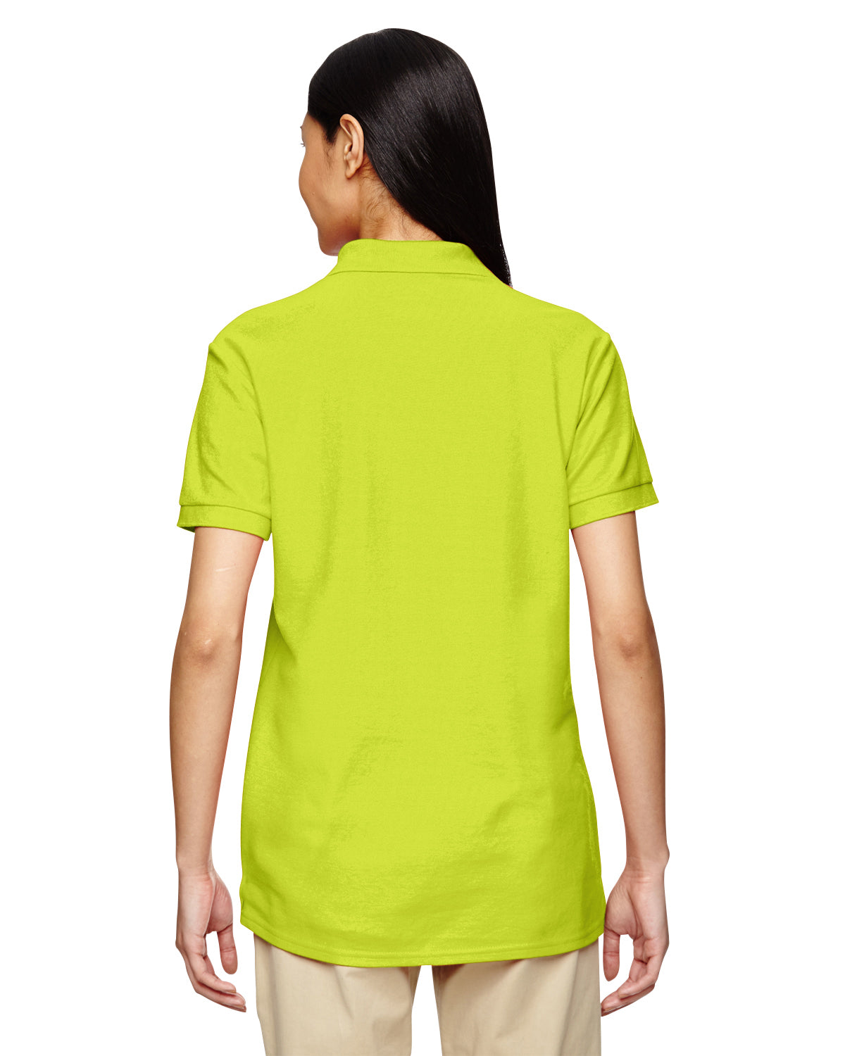 Women's Double Piqué Polo - Safety Green