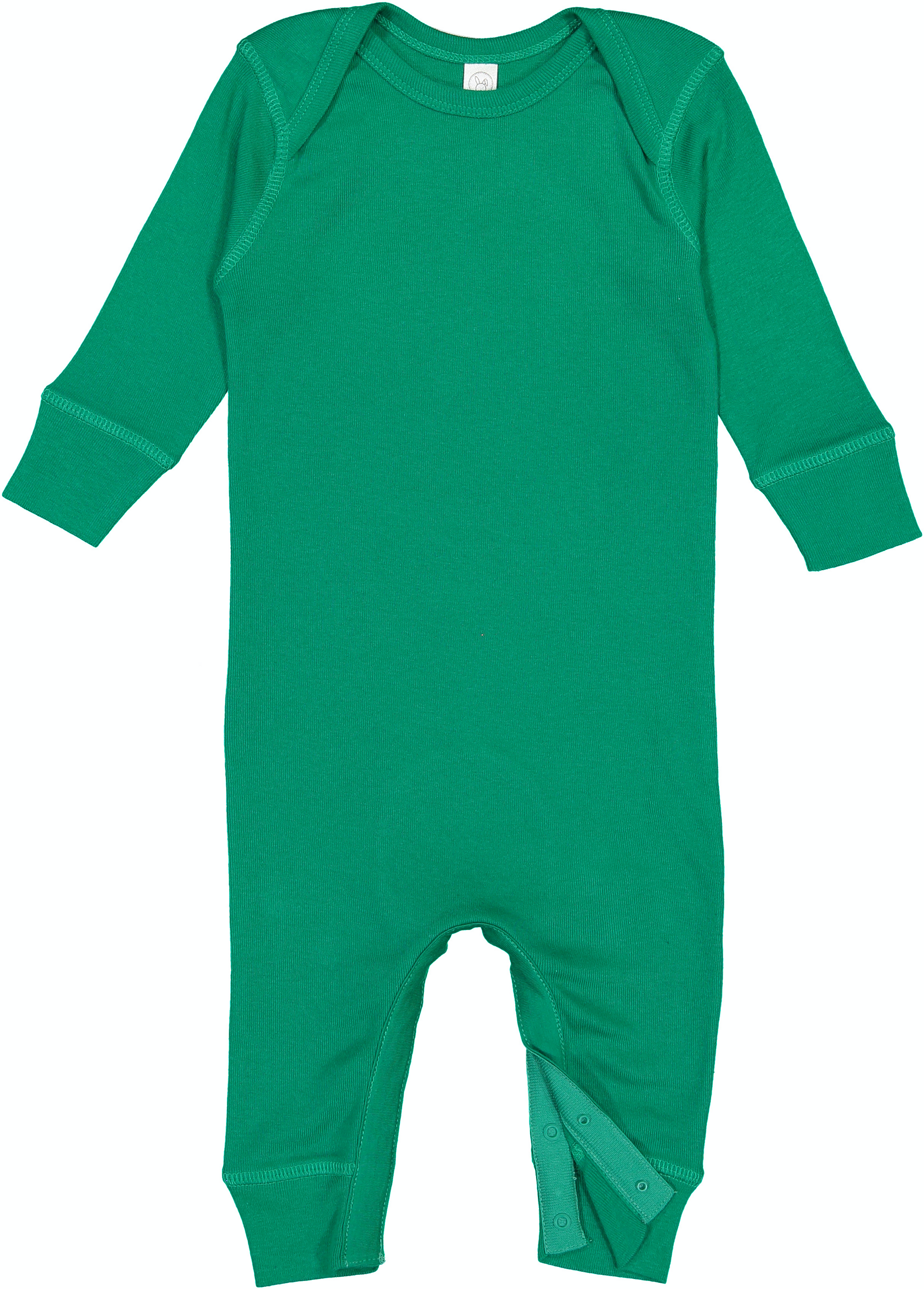 Infant Long-Sleeve Baby Rib Coverall - Kelly