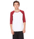 All Sport Y3229 - Youth Baseball T-Shirt - White / Sport Maroon