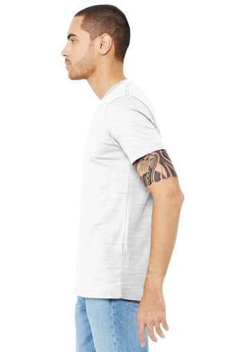 Unisex Jersey Short-Sleeve V-Neck T-Shirt - White Slub