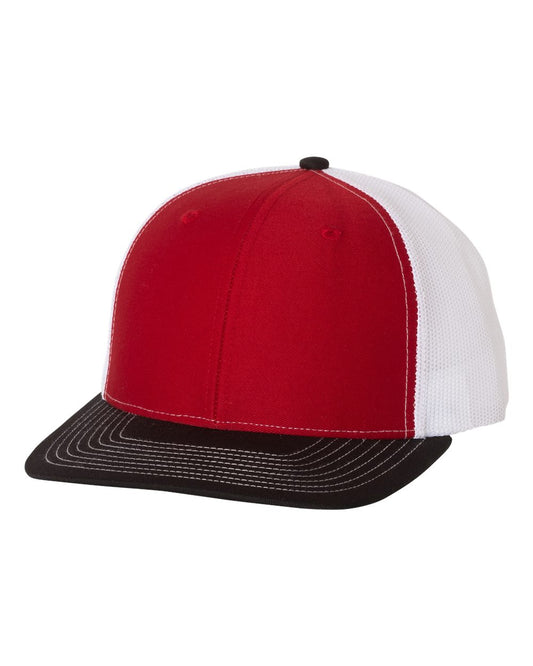Snapback Trucker Cap - Red / White / Black