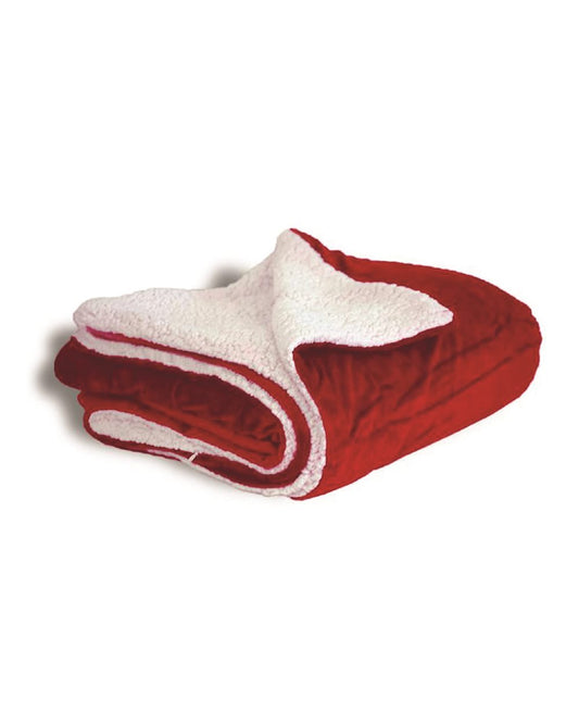Mink Sherpa Blanket - Red