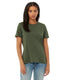 Bella + Canvas B6400 - Women's Relaxed Jersey Short-Sleeve T-Shirt - Military Green