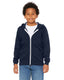 Bella + Canvas 3739Y - Youth Sponge Fleece Full-Zip Hoodie - Navy
