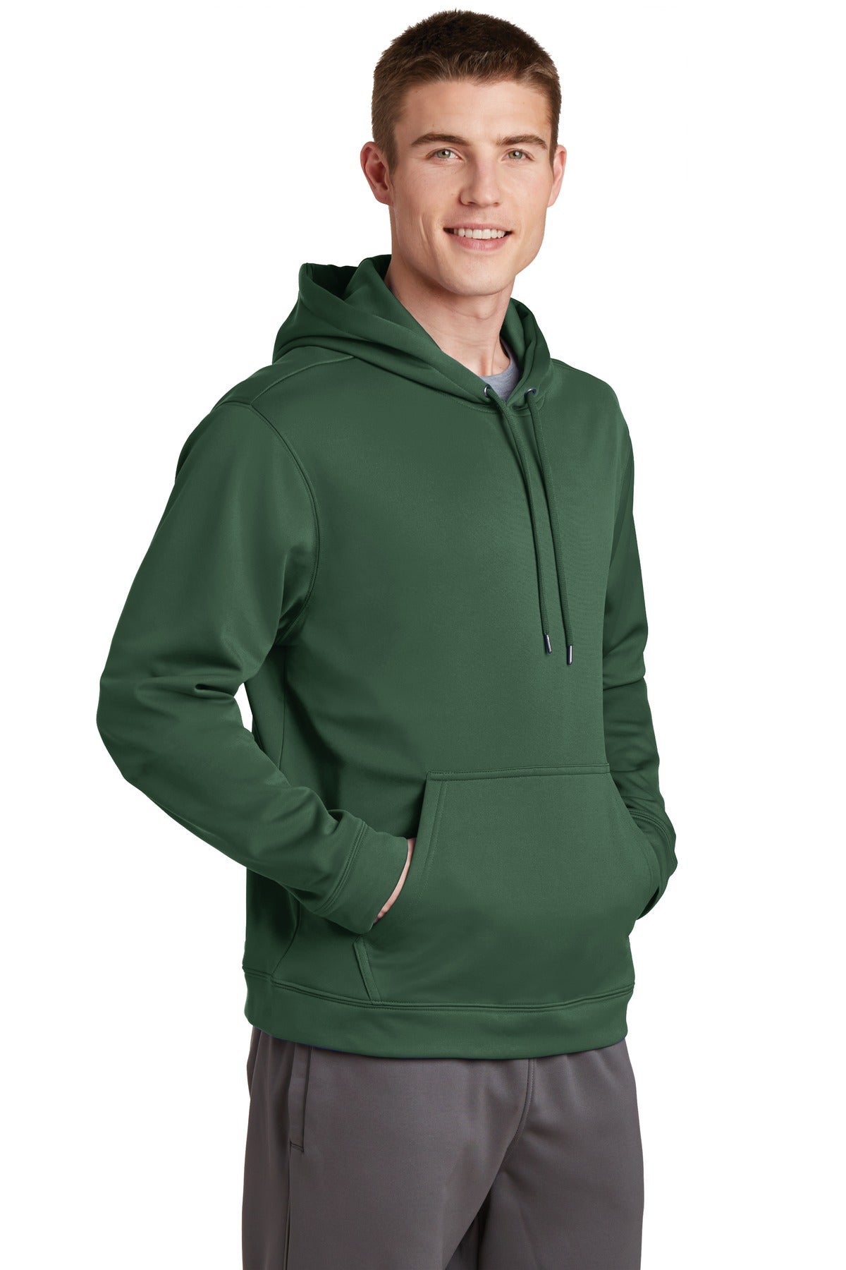 Sport-Wick Fleece Hooded Pullover - Forest Green