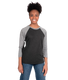 Next Level 6051 - Unisex Triblend 3/4-Sleeve Raglan - Premium Heather / Vintage Black