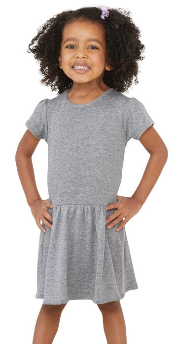 Toddler Baby Rib Dress - Heather
