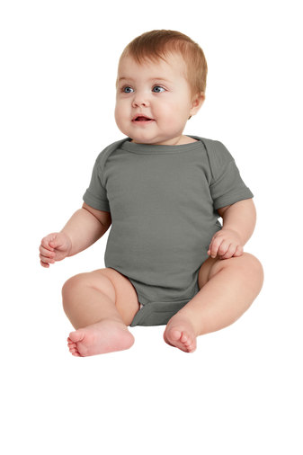 Infant Baby Rib Bodysuit - Charcoal