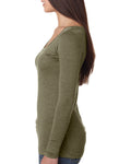 Women's Triblend Long-Sleeve Scoop - Military Green