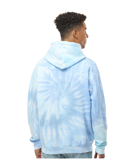 Unisex Tie-Dyed Pullover Hoodie - Lagoon
