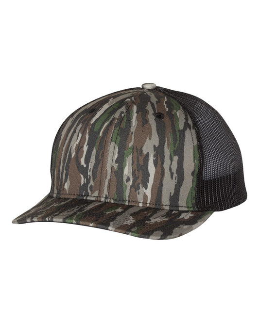 Patterned Snapback Trucker Cap - Realtree Original / Black
