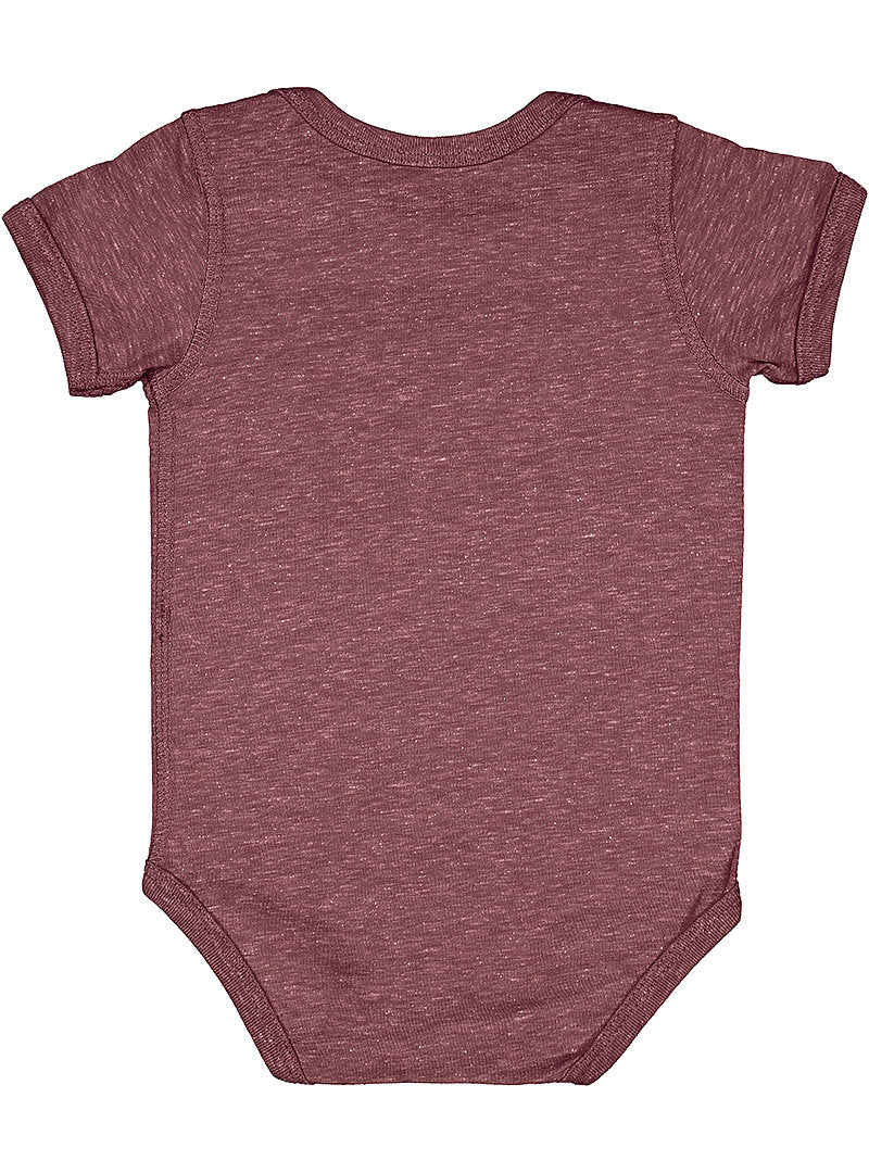 Infant Harborside Melange Bodysuit - Burgundy Melange