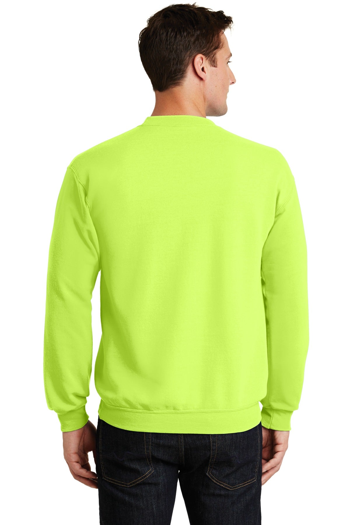 Unisex Core Fleece Crewneck Sweatshirt - Neon Yellow