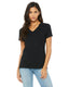 Bella + Canvas 6405 - Women's Relaxed Jersey V-Neck T-Shirt - Black