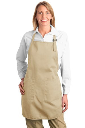 Full-Length Apron with Pockets - Stone