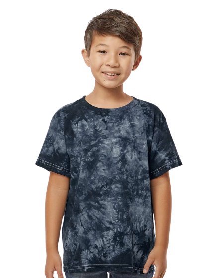 Youth Crystal Tie Dye T-Shirt - Black