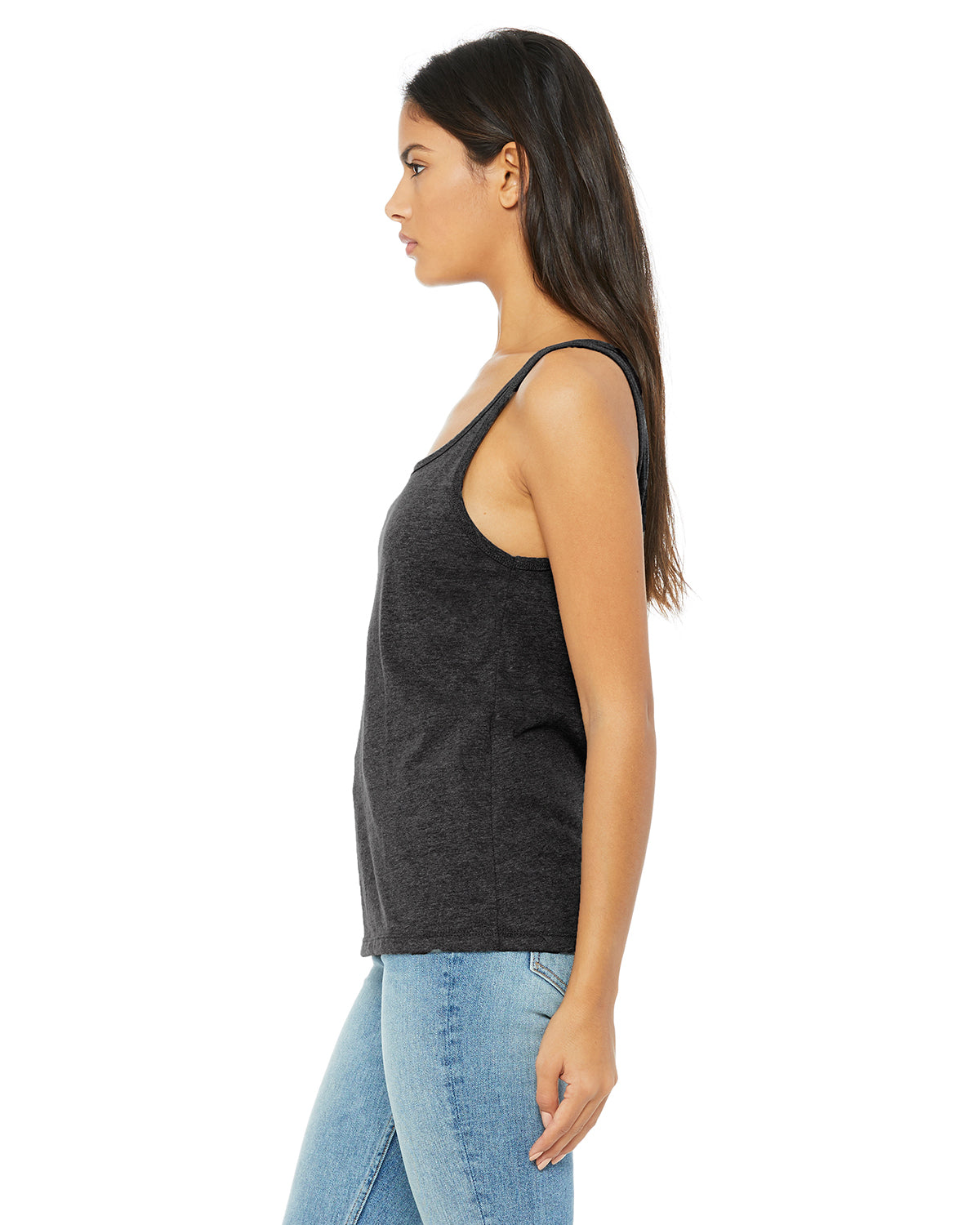 Women's Relaxed Jersey Tank - Heather Dark Gray