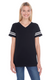 LAT 3537 - Women's Football T-Shirt - Black / White