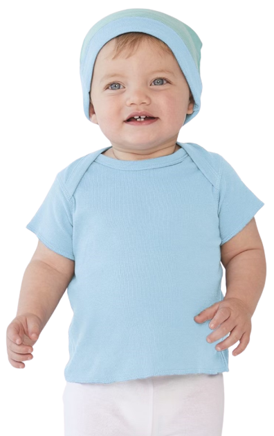 Infant Baby Rib T-Shirt - Light Blue