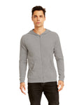 Unisex Sueded Full-Zip Hoodie - Dark Heather Gray