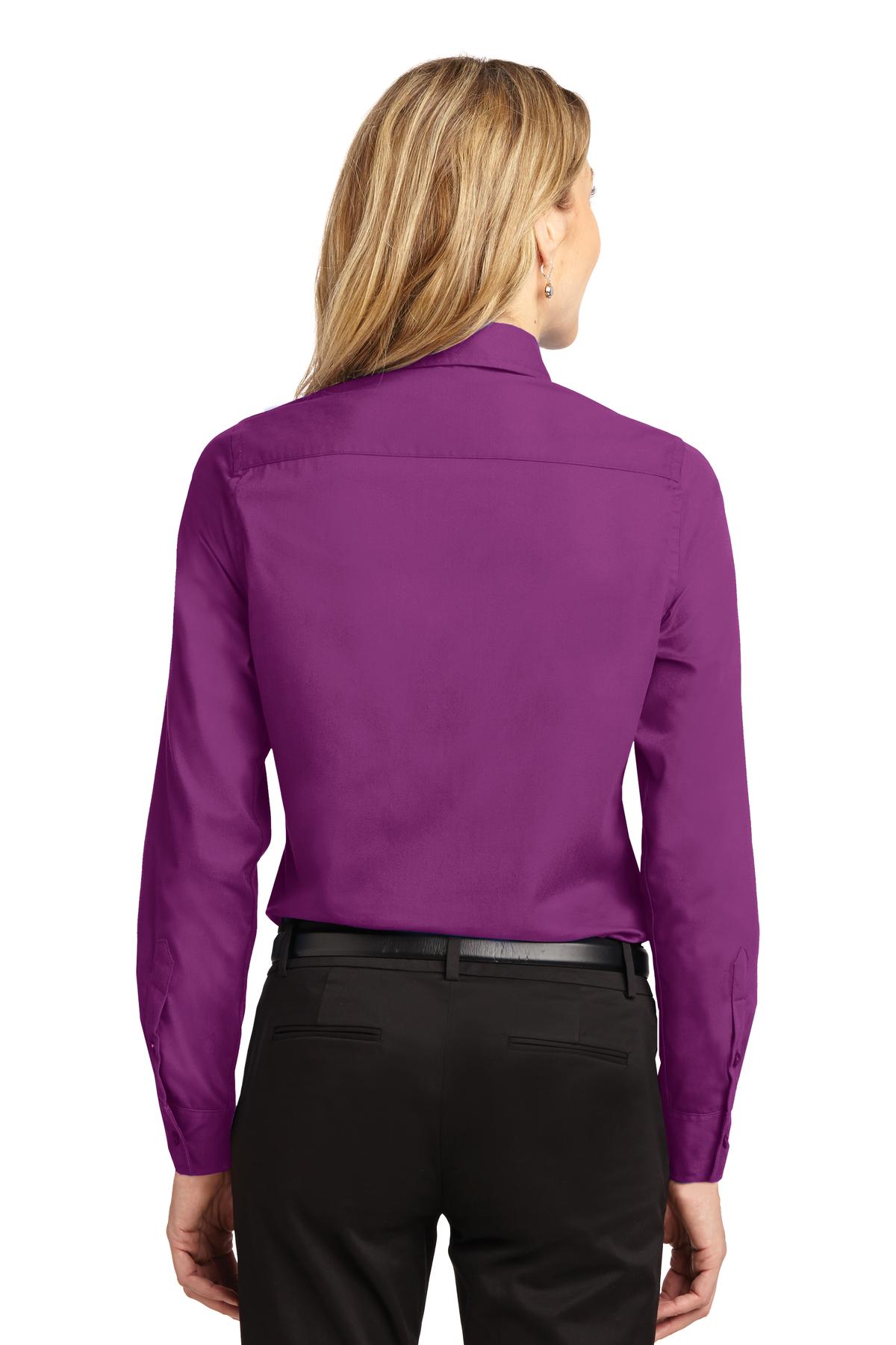 Women's Long Sleeve Easy Care Shirt - Deep Berry