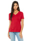 Bella + Canvas 6405 - Women's Relaxed Jersey V-Neck T-Shirt - Red