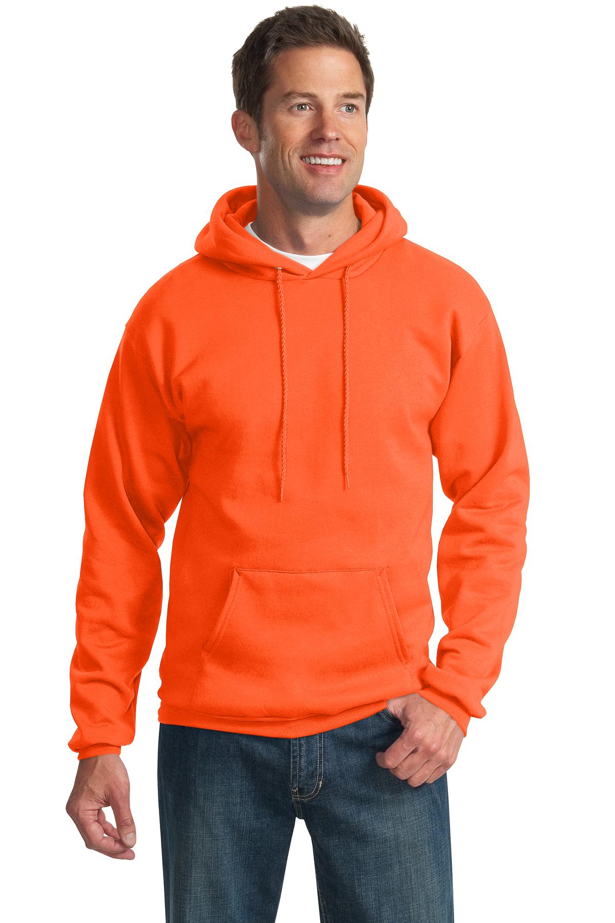Unisex Essential Fleece Pullover Hoodie - Safety Orange