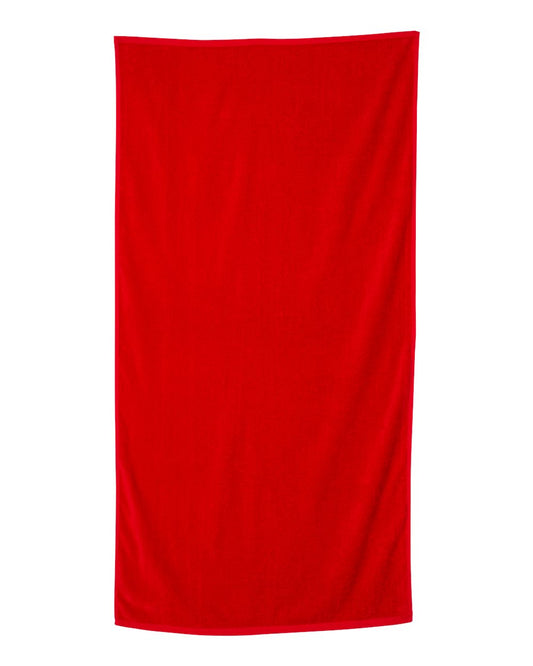 Velour Beach Towel - Red