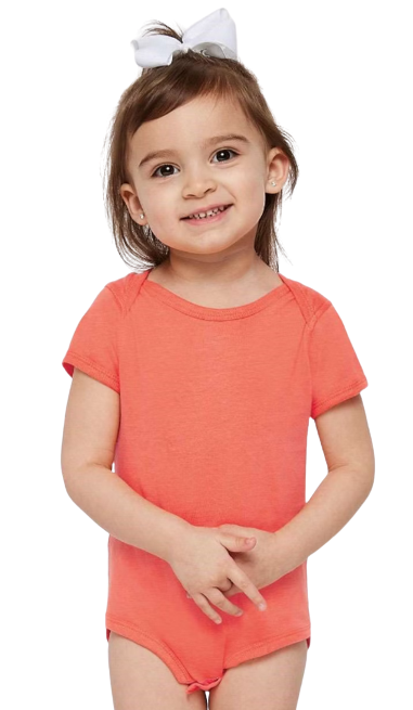 Infant Fine Jersey Bodysuit - Papaya