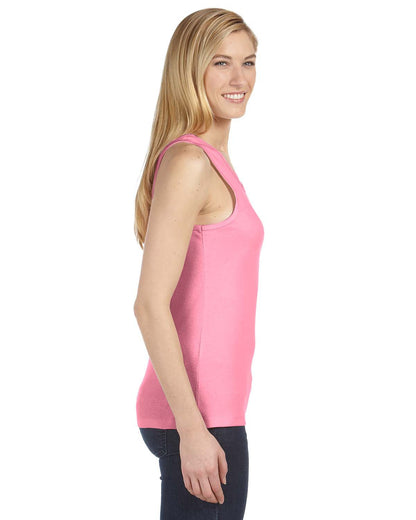Women's Missy Widestrap Baby Rib Tank - Pink