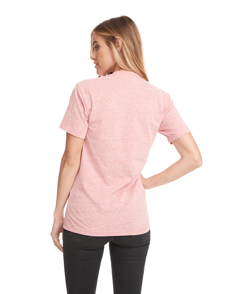 Unisex Sueded Snow Crewneck T-Shirt - Snow Heather Red