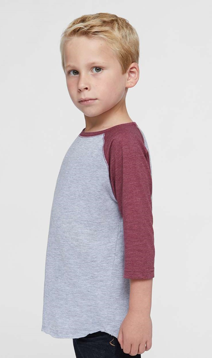 Toddler Baseball T-Shirt - Vintage Heather / Vintage Burg