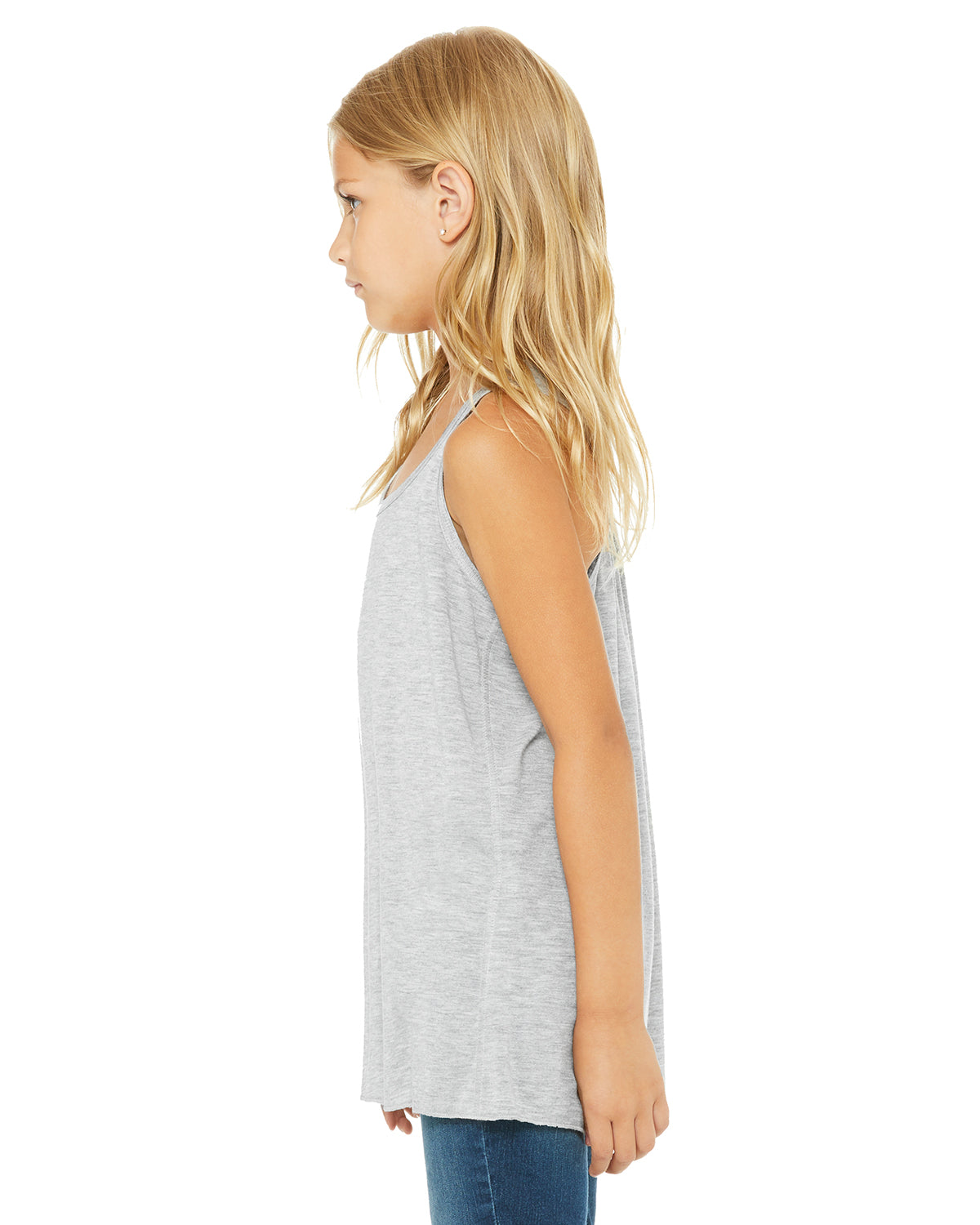 Youth Flowy Racerback Tank - Heather Athletic