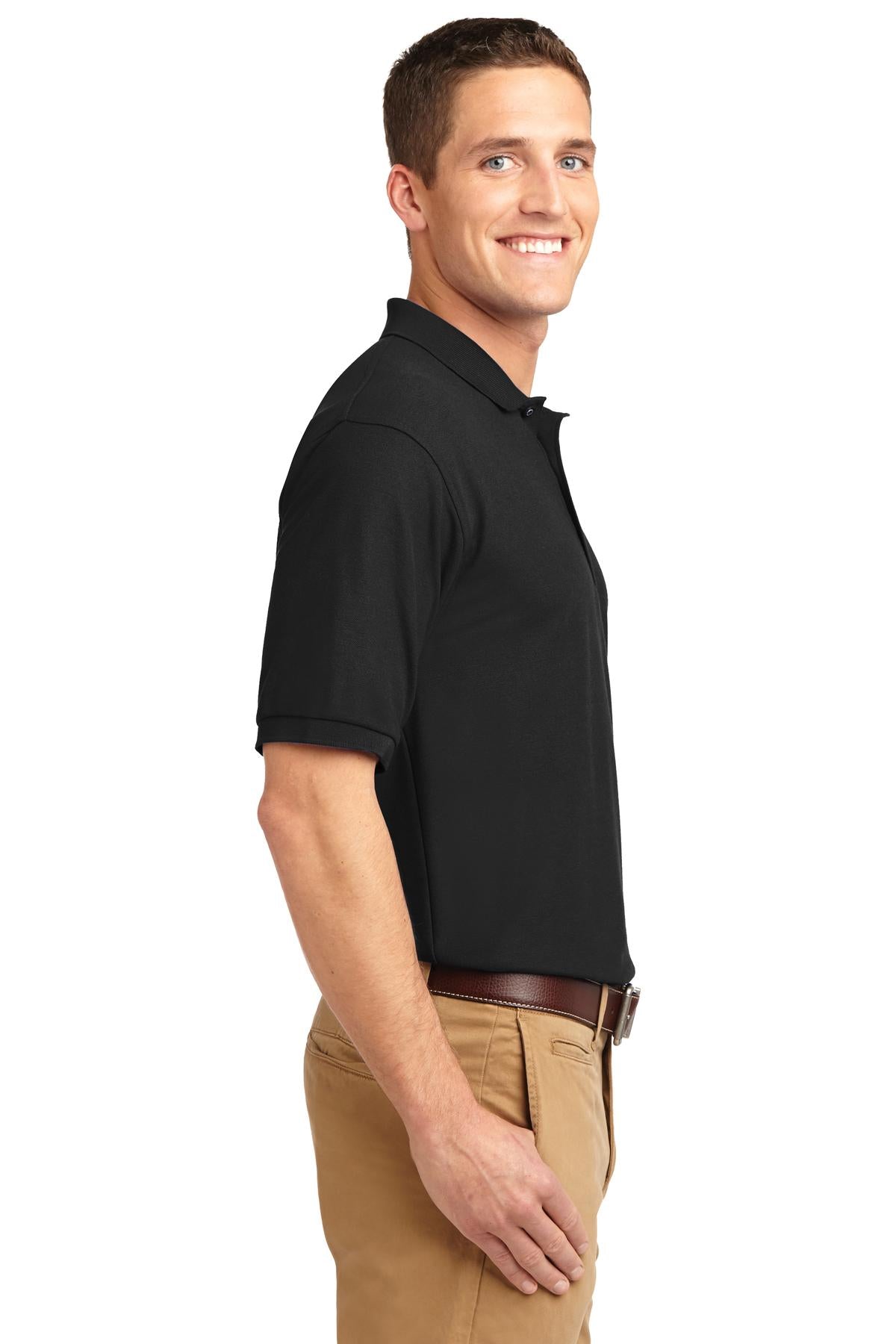 Unisex Silk Touch Polo - Black