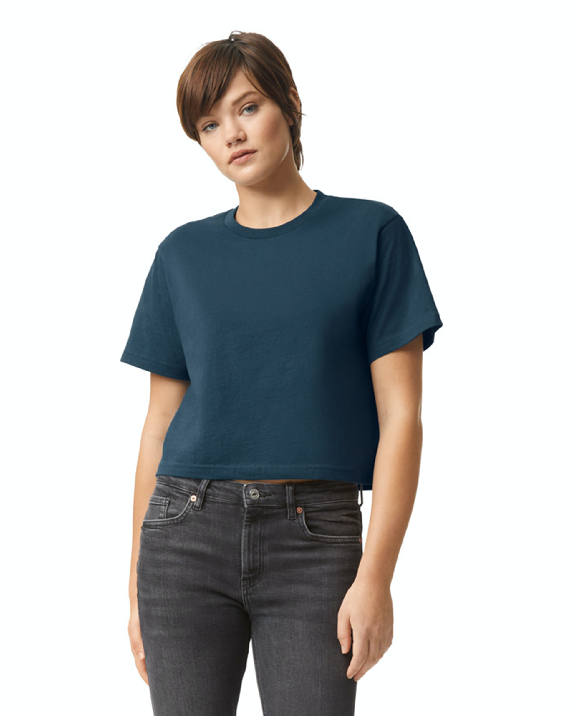Women's Fine Jersey Boxy T-Shirt - Sea Blue