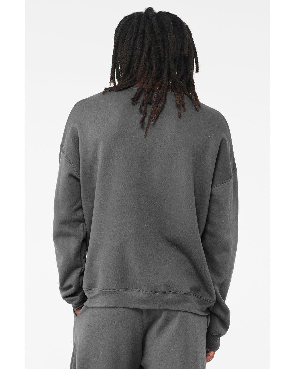 Unisex Drop Shoulder Fleece - Asphalt
