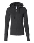Women's Stretch French Terry Lounge Jacket - Black