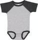 Rabbit Skins RS4430 - Infant Baseball Bodysuit - Vintage Heather / Vintage Smoke