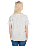 Women's Triblend Fleck Short-Sleeve V-Neck T-Shirt - Cream Fleck
