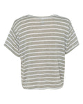 Women's Flowy Boxy T-Shirt - Heather Striped Athletic / White